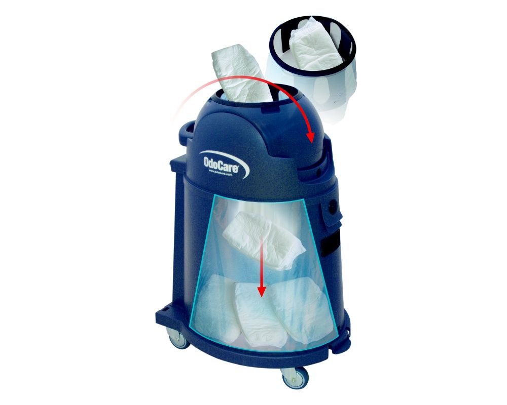Windeleimer OdoCare 45L mit Rollen