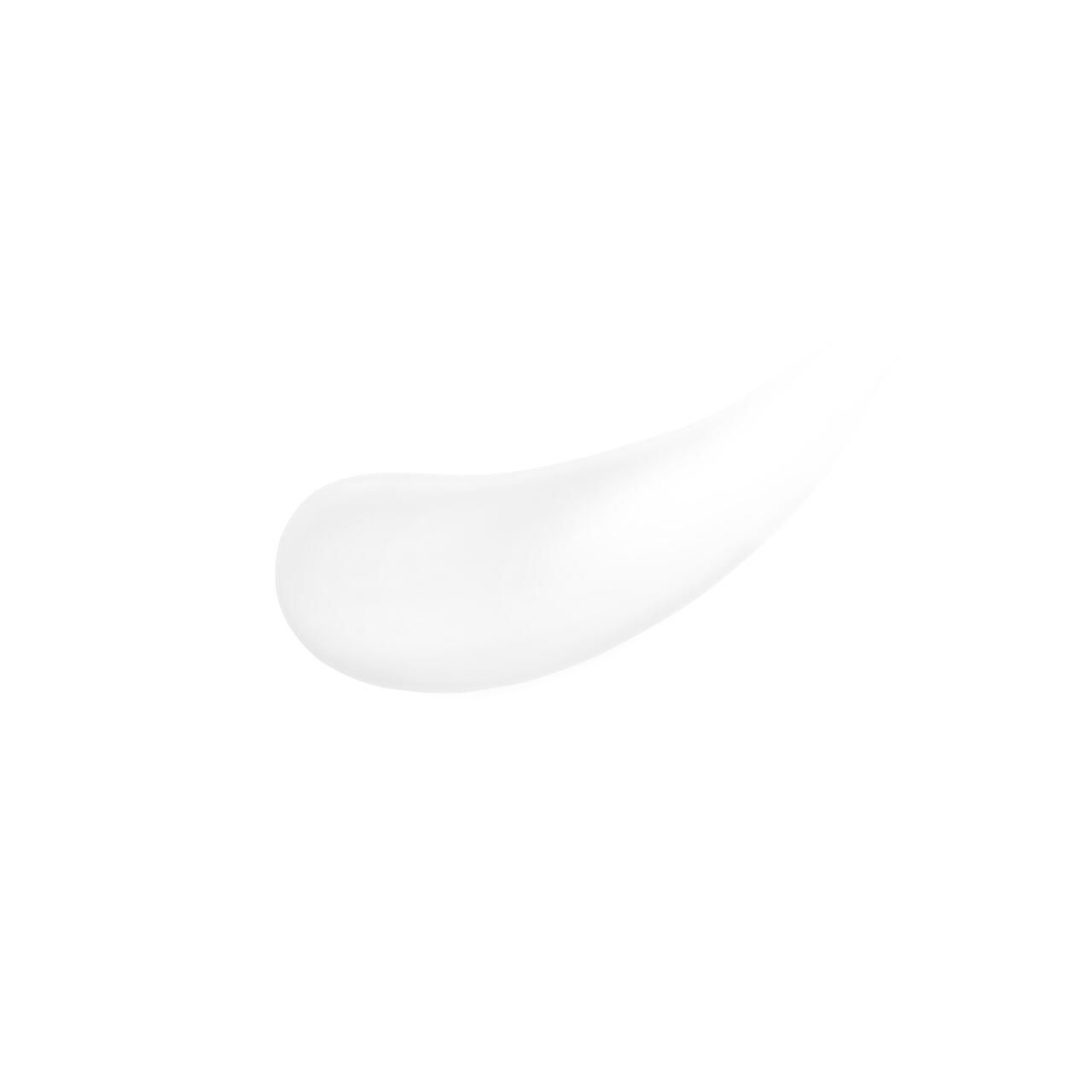 Weißer Klecks Creme auf weißem Hintergrund.