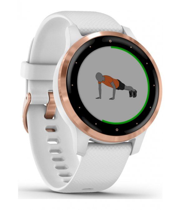 Pulsuhr / Tracker Garmin Smartwatch vivoactive 4S Weiss-Rosegold 010-02172-22