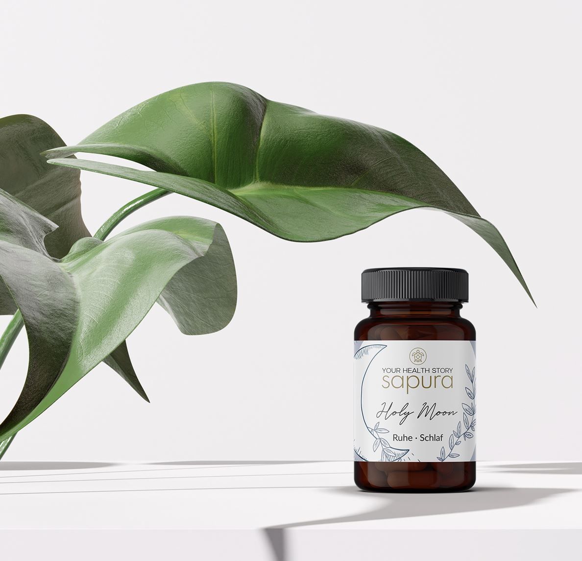 Holy Moon MultiKomplex - Schlafkapseln mit Duo-Formel - Einschlafhilfe Melatonin Baldrian | SAPURA®