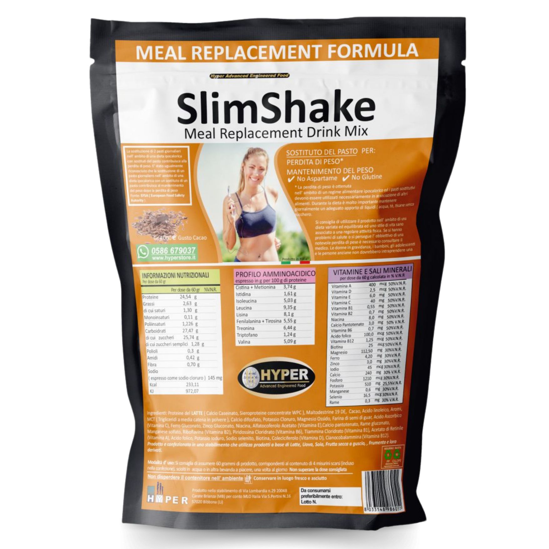 HYPER sostituto di pasto Slim Shake Cacao