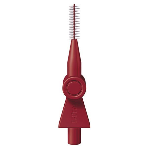 Rote Interdentalbürste mit weißen Borsten. X-large. Marke I-Prox.
