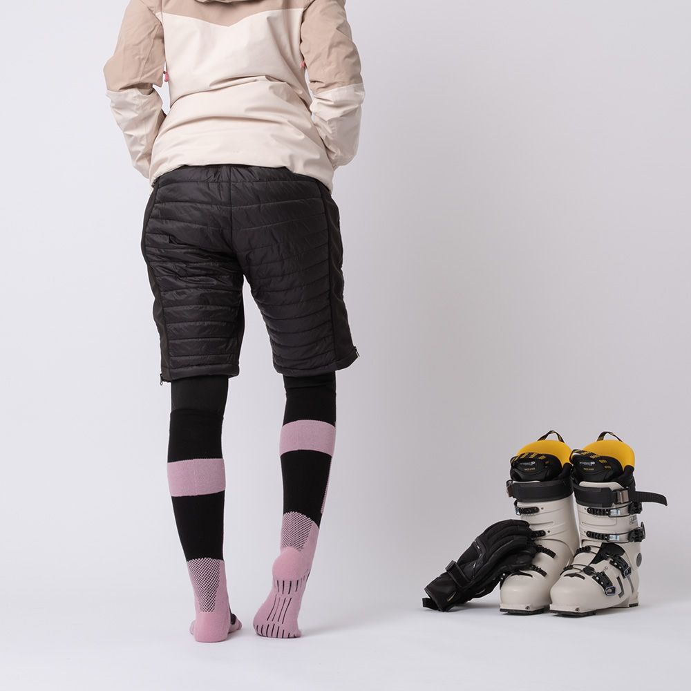 Occulto Damen Kommpressions Skisocken (Modell: Taylor) Grey-Pink 39-42