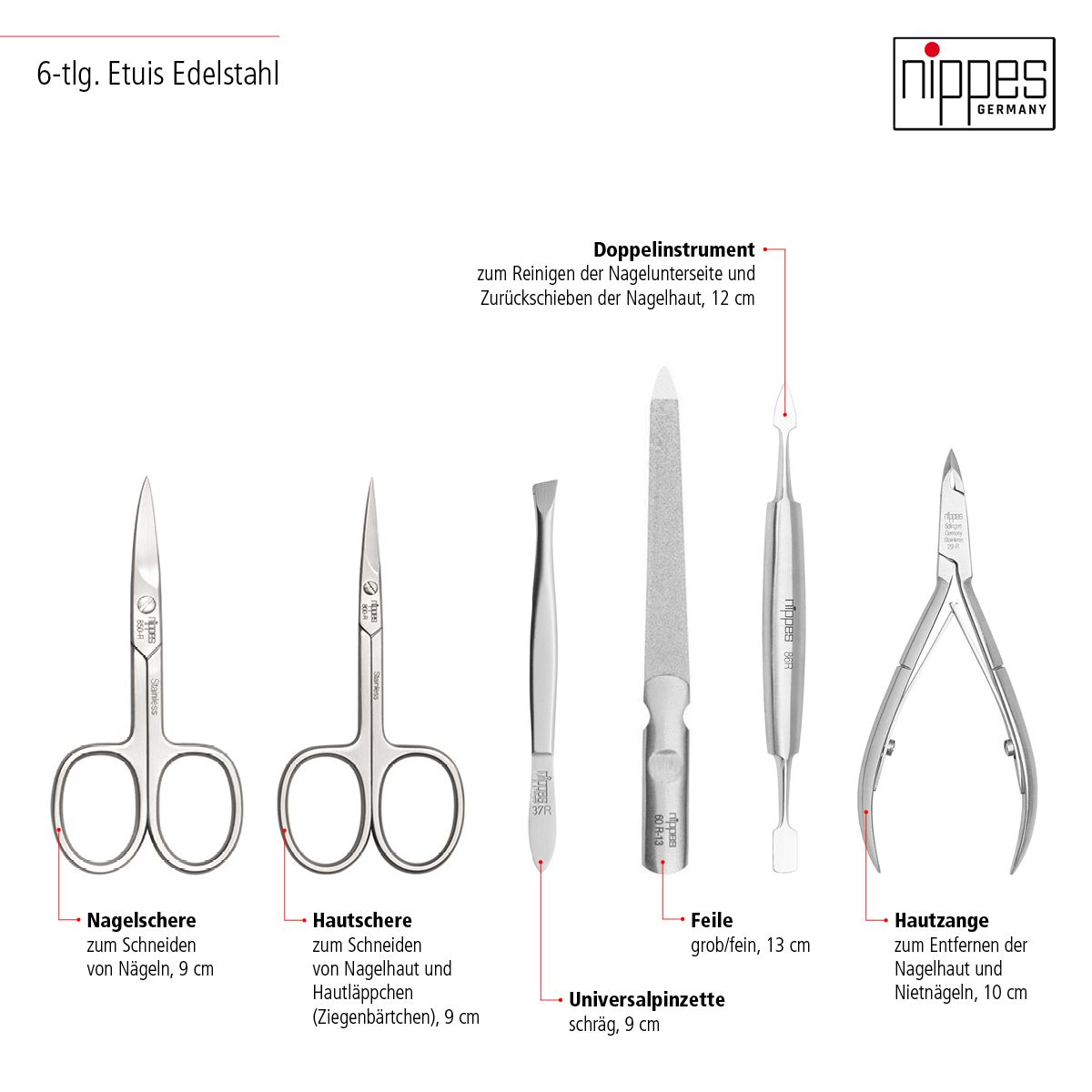 nippes Solingen  Manikür-Etui WILD RED