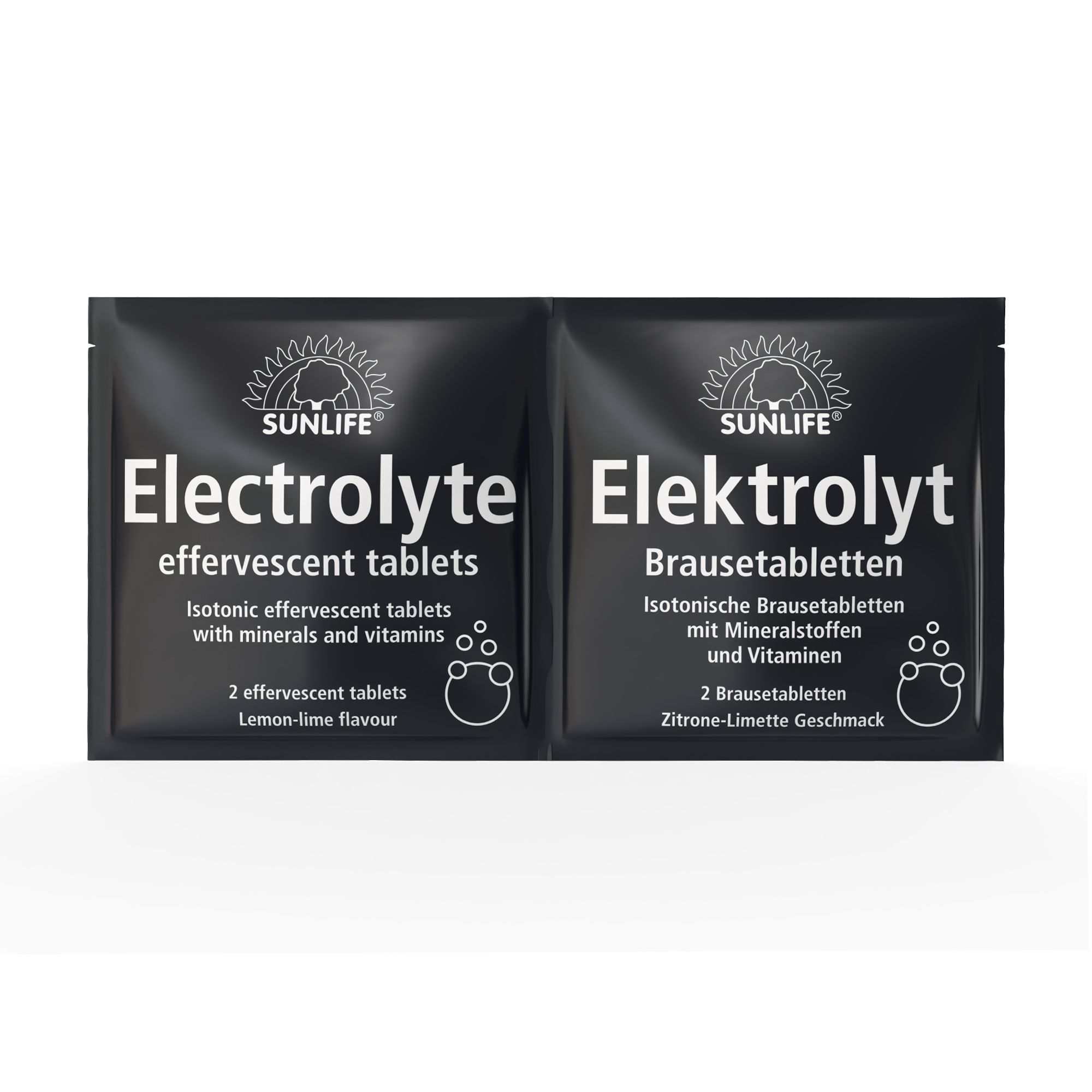 SUNLIFE® Elektrolyte Brausetabletten isotonisch Zitrone-Limette Dextrose Party Reisen Sport