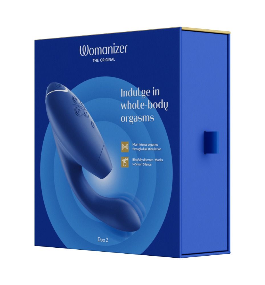 Womanizer Duo 2 Druckwellenstimulator mit G-Punkt Vibrationsarm blau 1 St
