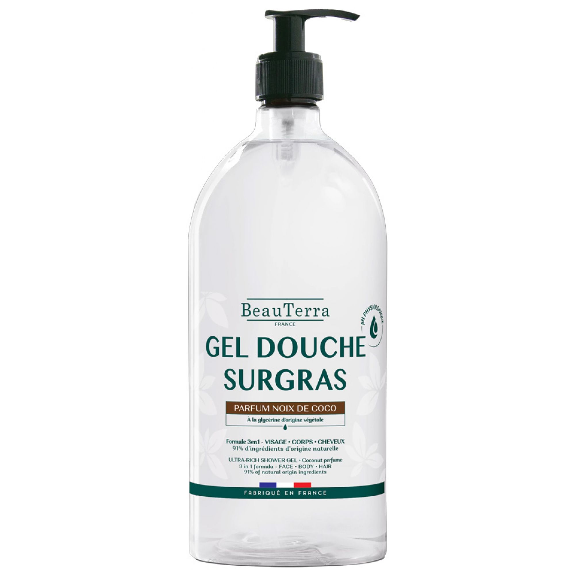 BeauTerra Rückfettendes Duschgel Kokosnuss 24x8,7x8,7 cm