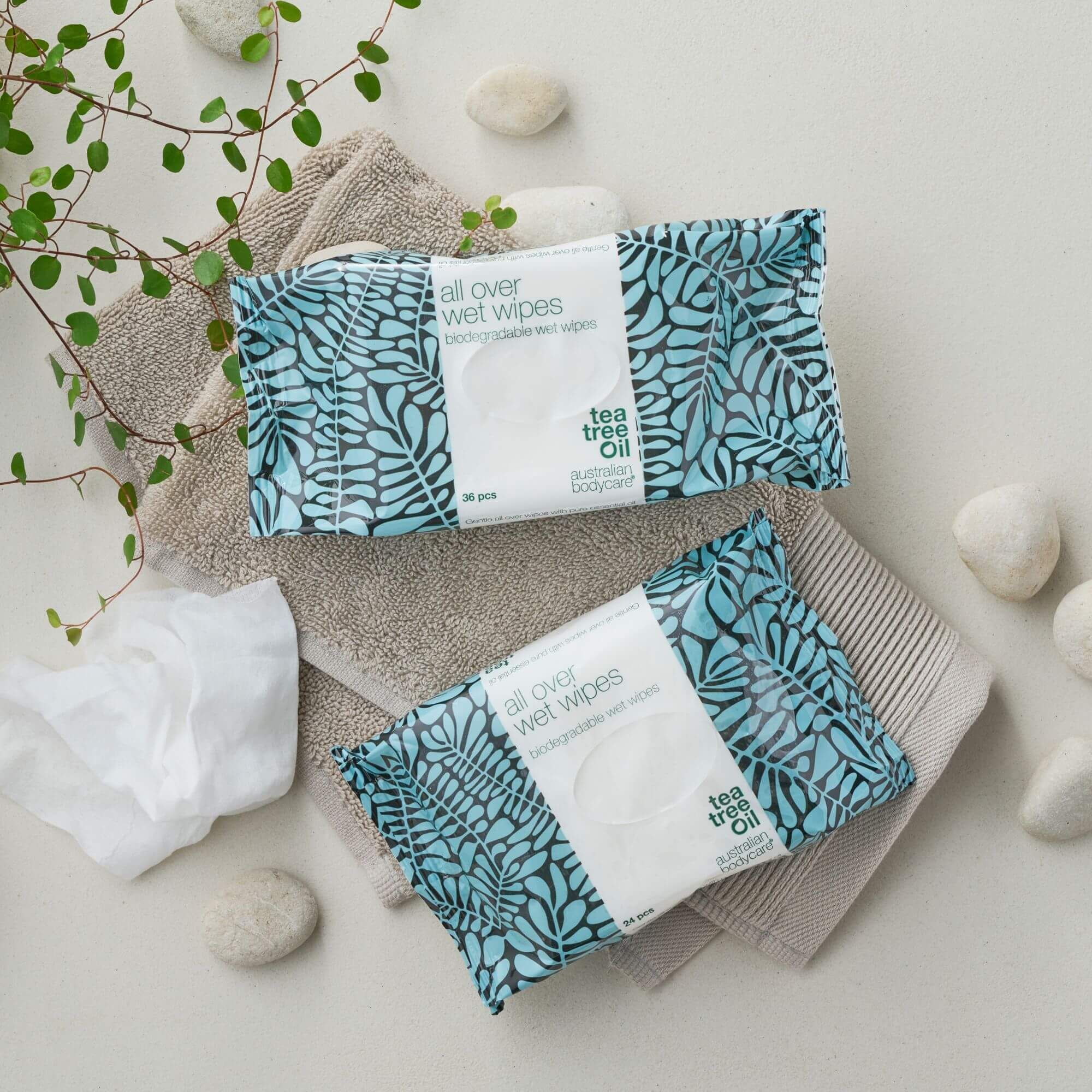 Australian Bodycare Feuchttücher mit Teebaumöl 36 Stück