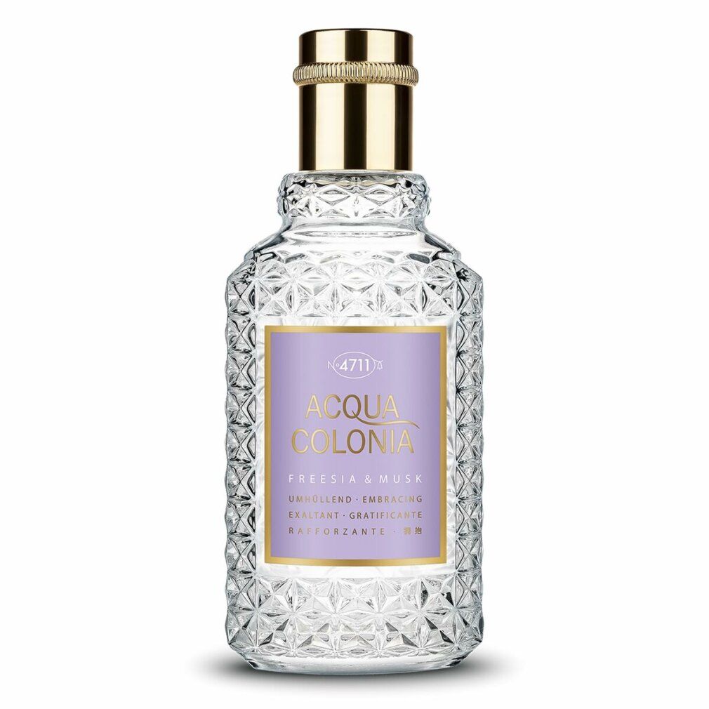 No.4711 Acqua Colonia Freesia & Musk Eau de Cologne Flasche mit goldenem Verschluss.