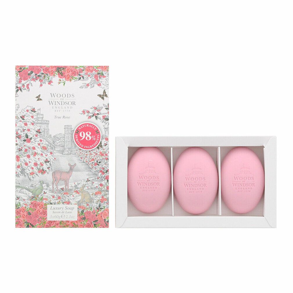 Woods Of Windsor True Rose Three Luxusseifen für Frauen 0,062 kg