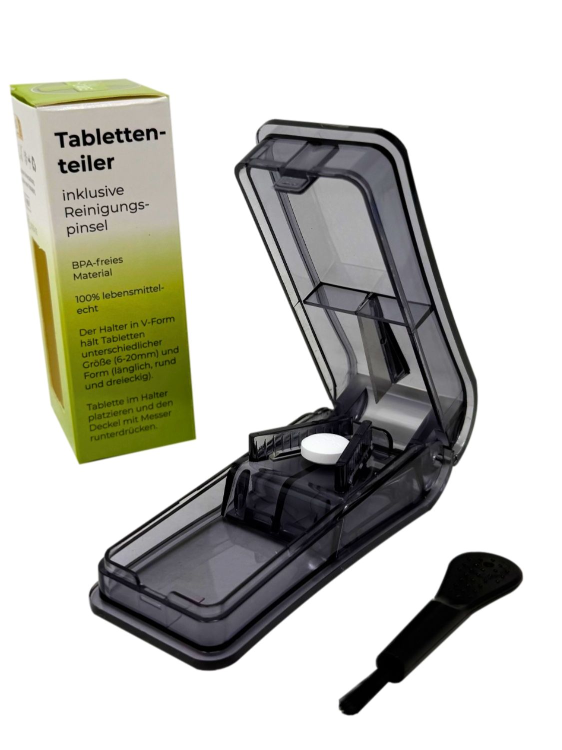 LisaCare Tablettenschneider mit Tablettenfach