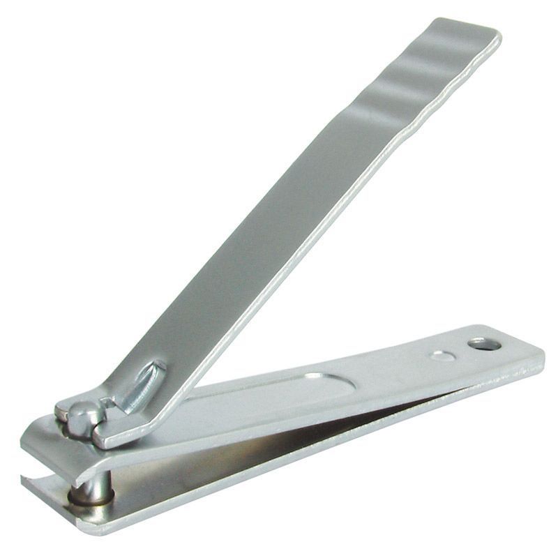 Edelstahl-Nagelknipser mit Kette und integrierter Feile.