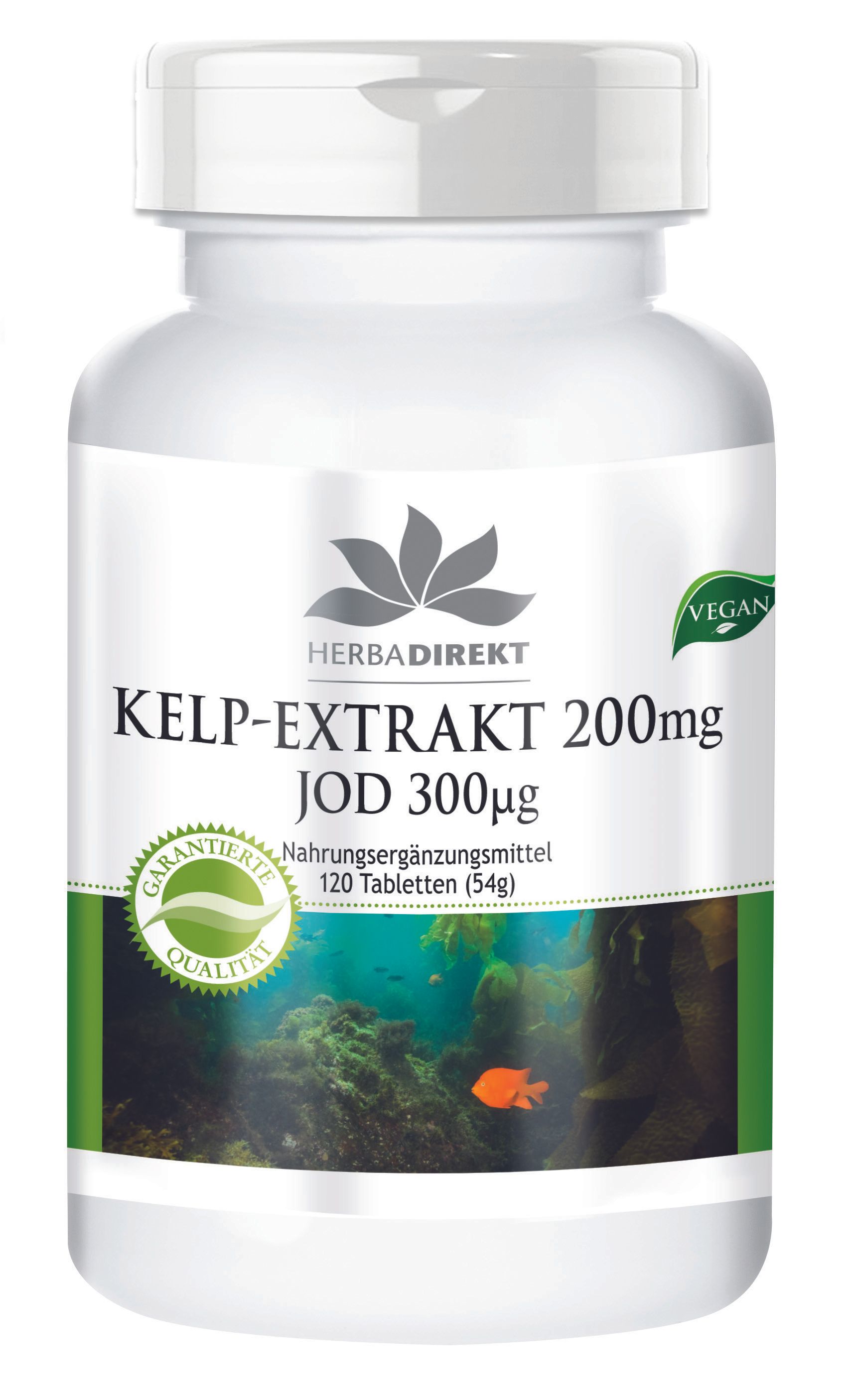 Warnke Vitalstoffe | Kelp-Extrakt 200mg mit 300µg Jod 120 St