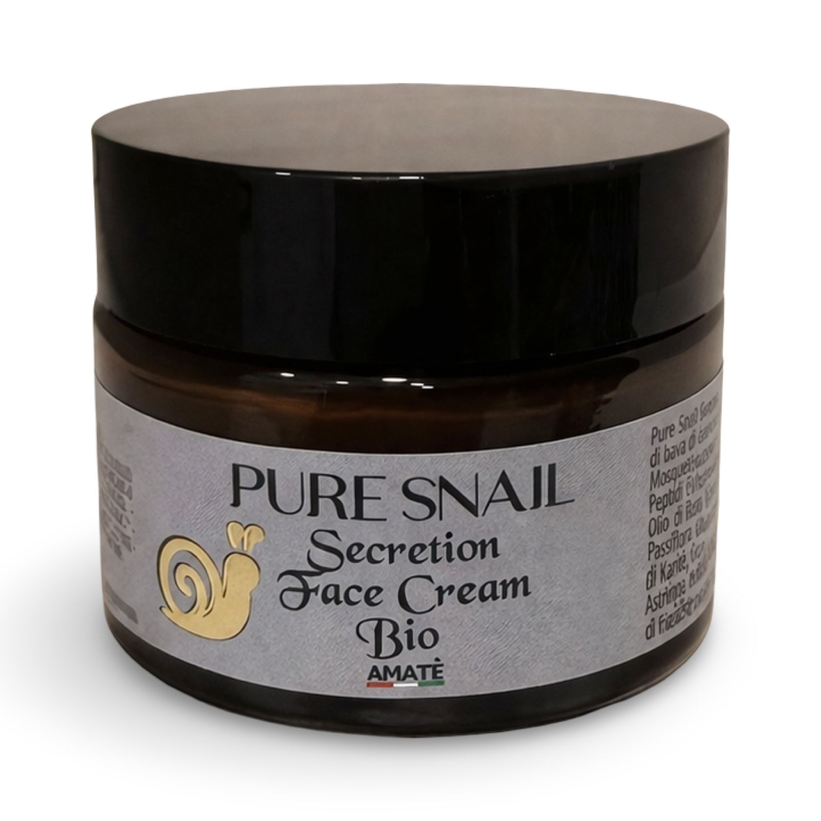 Amatè Crema Viso Bio Bava di Lumaca Pura - Pure Snail Secretion Face Cream Bio
