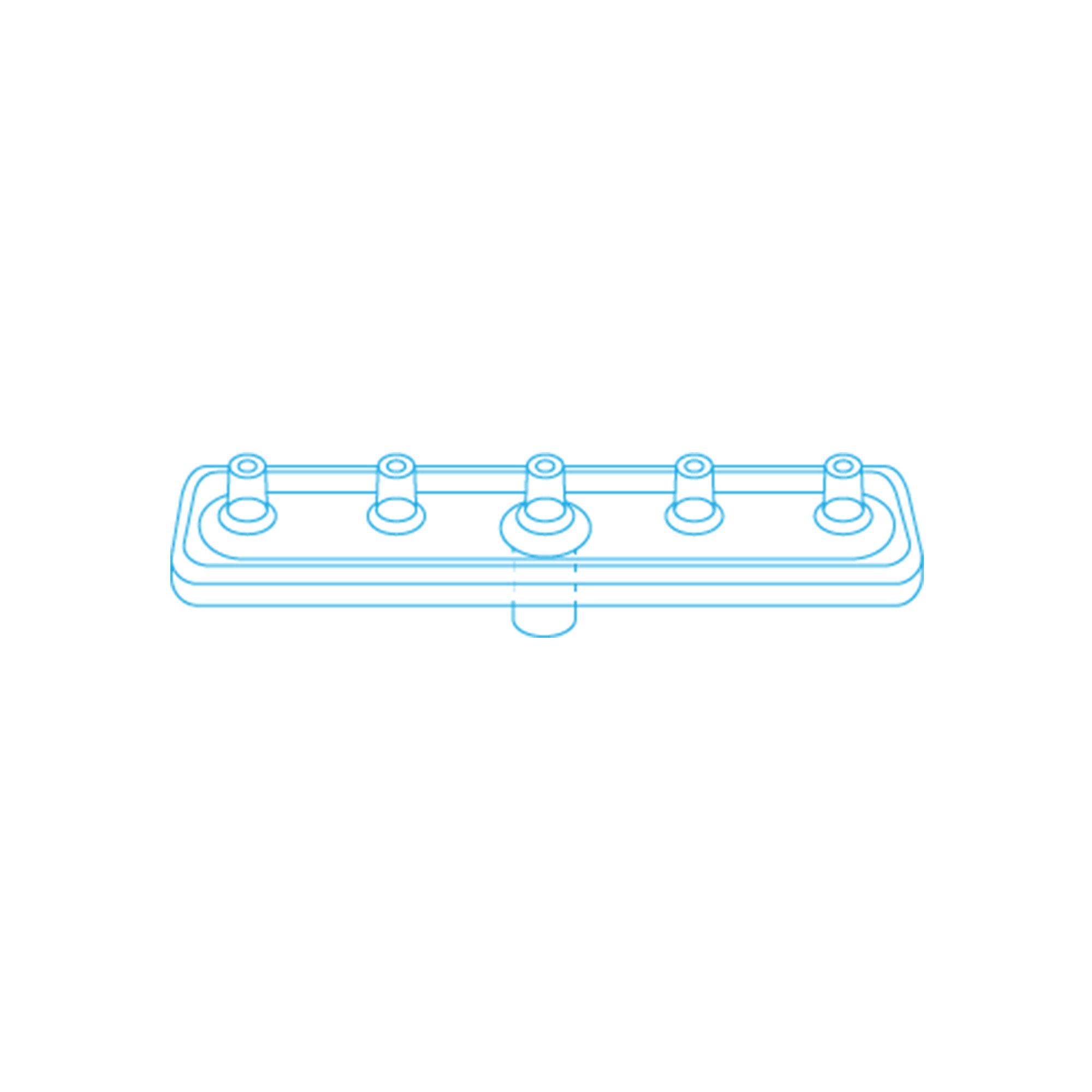 MESORAM® Verteilerplatte 5-fach Linear