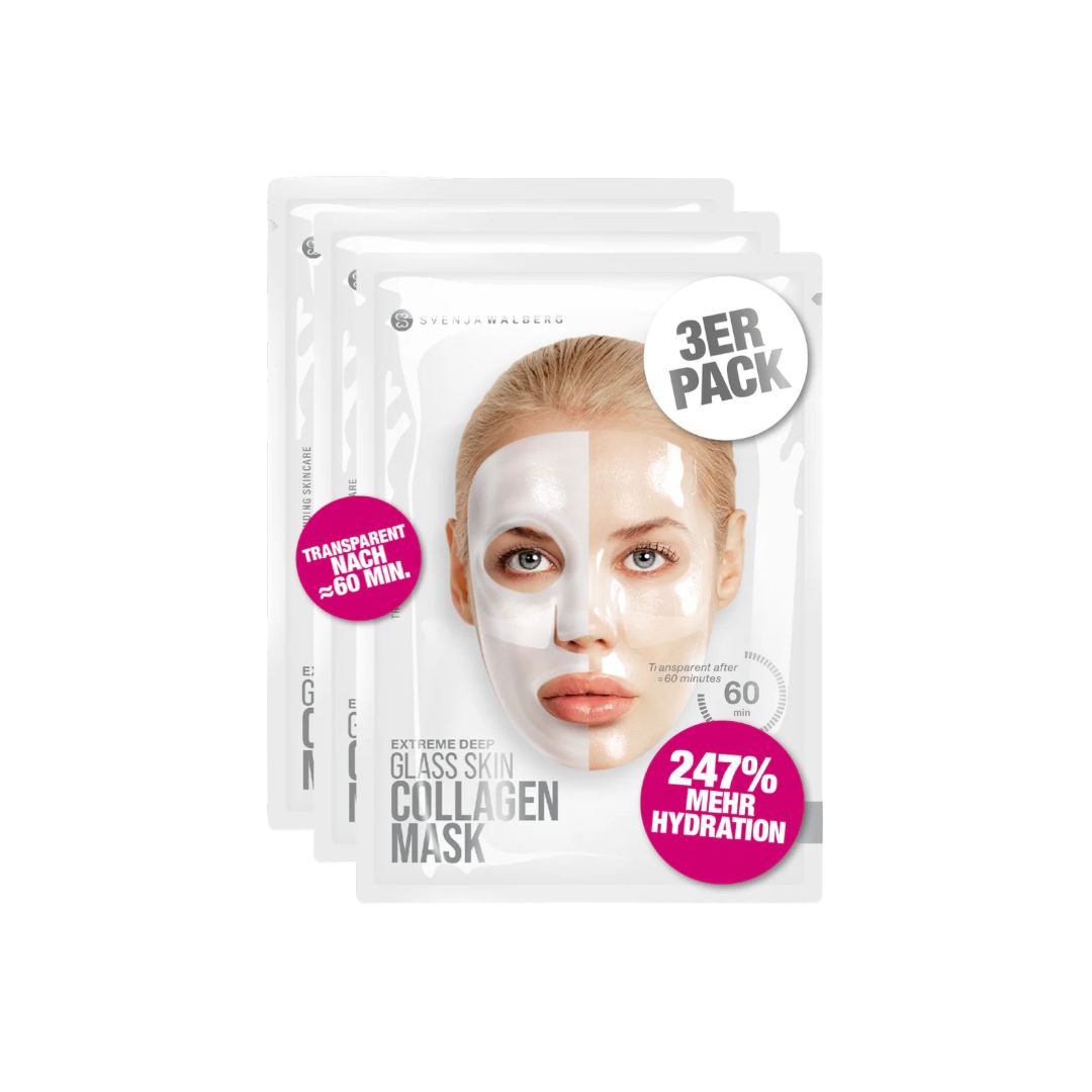 Zoom             Glassskinmask® - 3er Pack - Hydrogel Gesichtsmaske für strahlende Haut