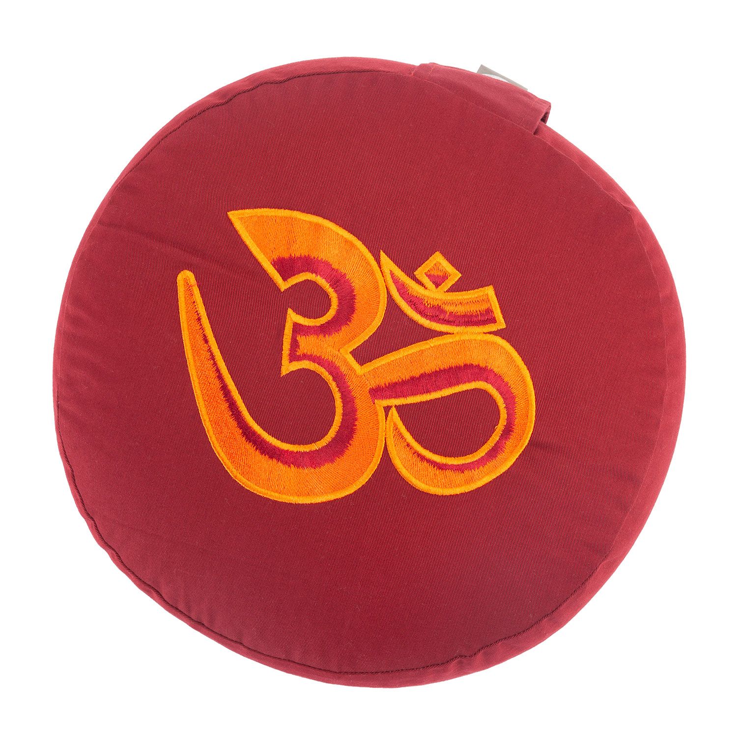 Meditationskissen RONDO ECO Stick OM,  bordeaux, DINKEL, Bordeaux
