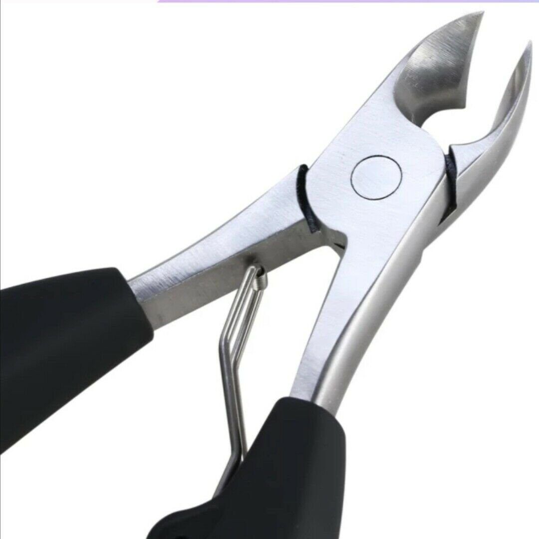 COOL-i Nagelknipser für dicke & brüchige Zehennägel, Präzisionszange mit gebogener Klinge