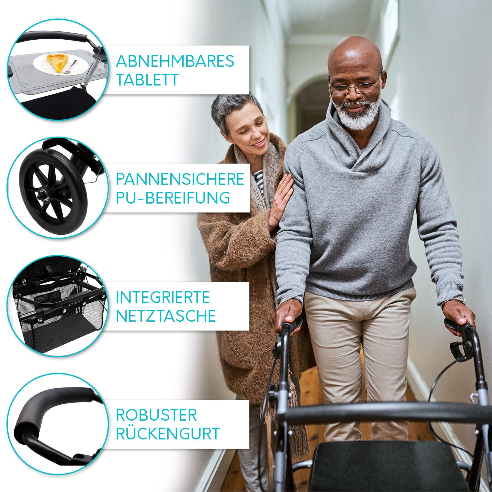 Wohnungs-Rollator IR10+ - Der wendige Indoor Rollator von Mobility Plus+