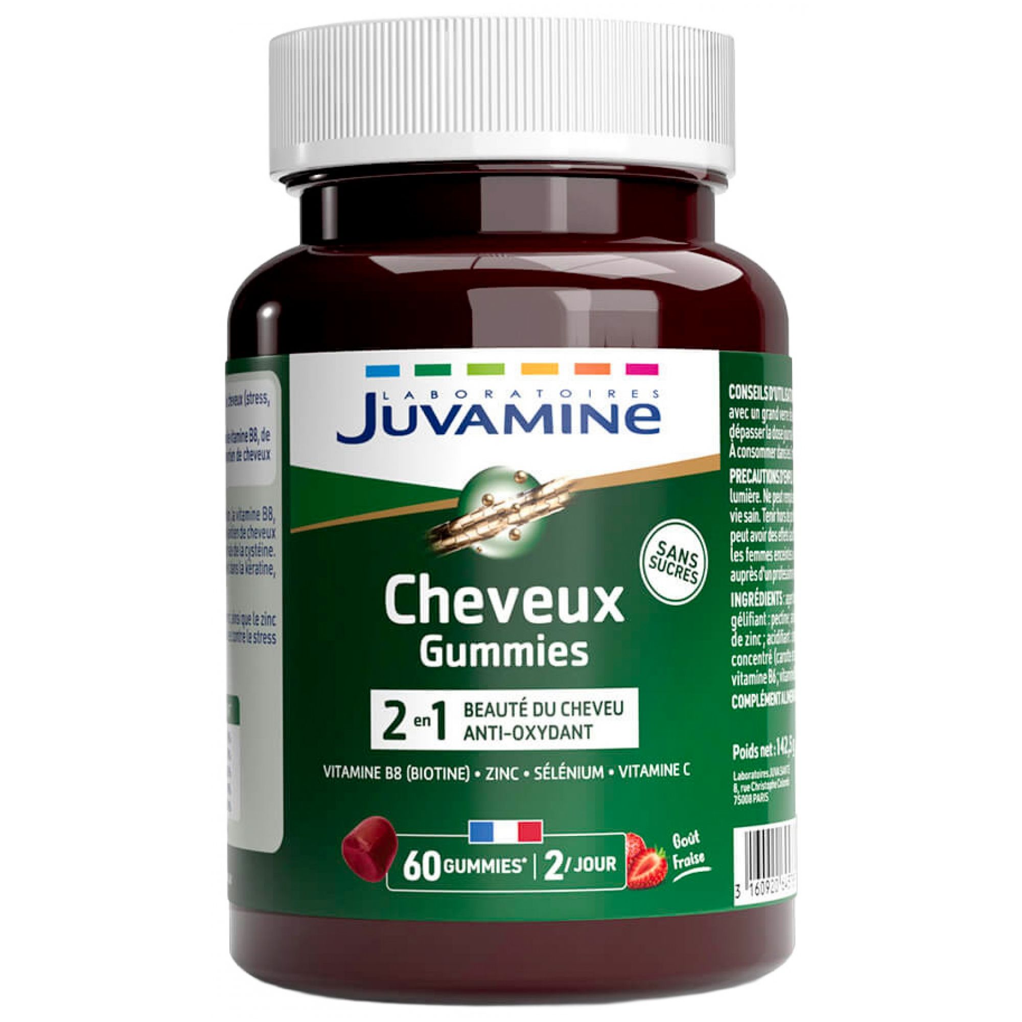 Juvamine Haar 2in1 60 Gummies 11,5x6,5x6,5 cm