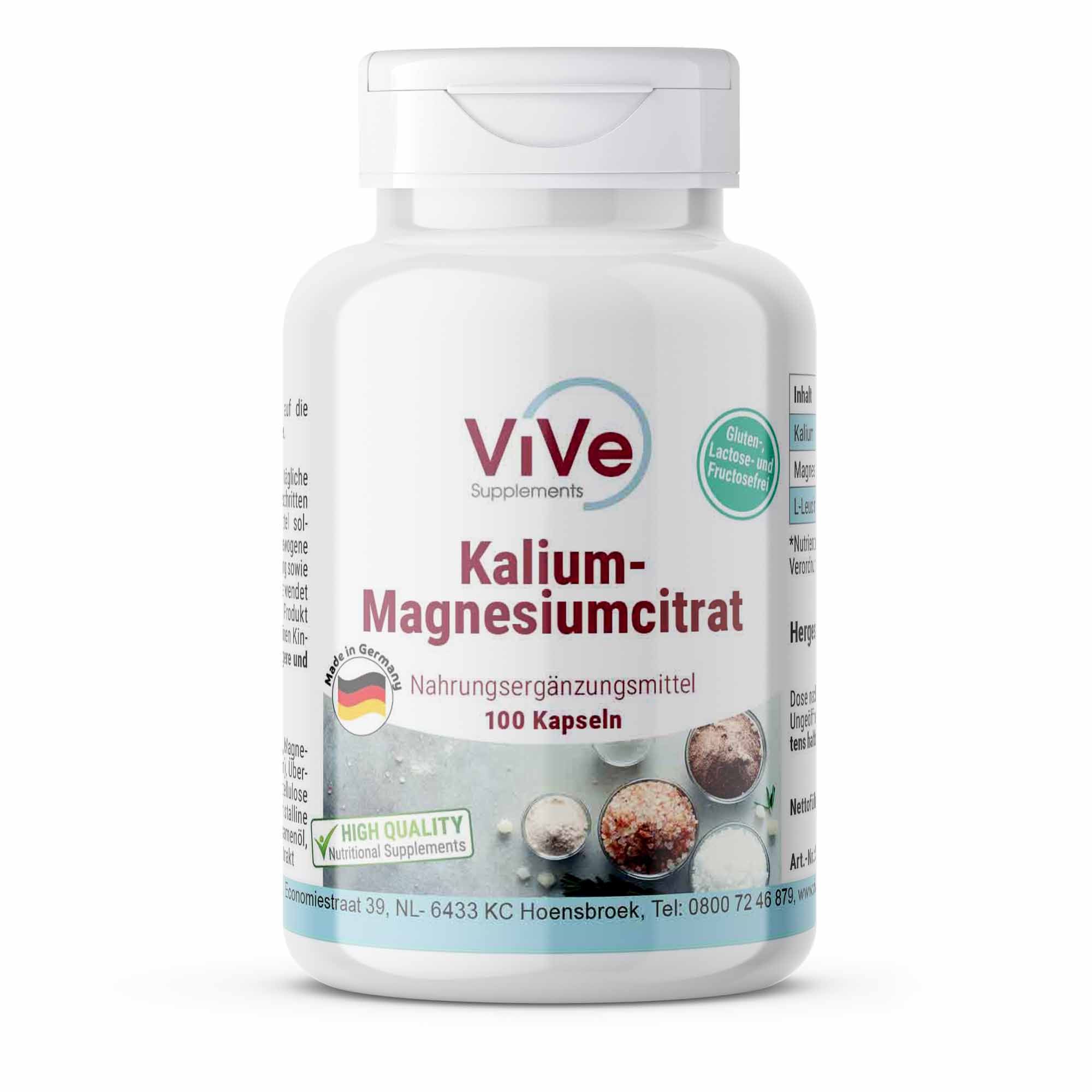 Vive Supplements | Kalium-Magnesiumcitrat 100 St