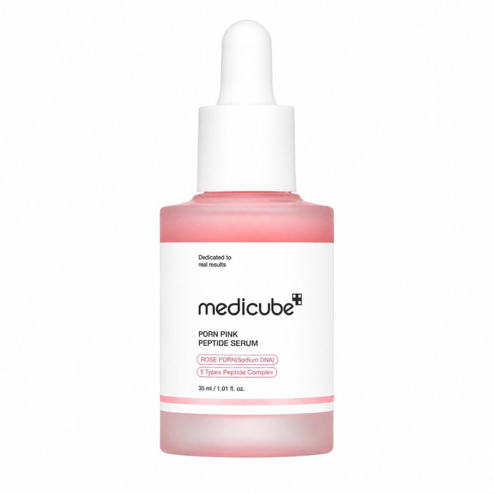Medicube PDRN Pink Peptide Serum Flasche mit Pipette, 30 ml.