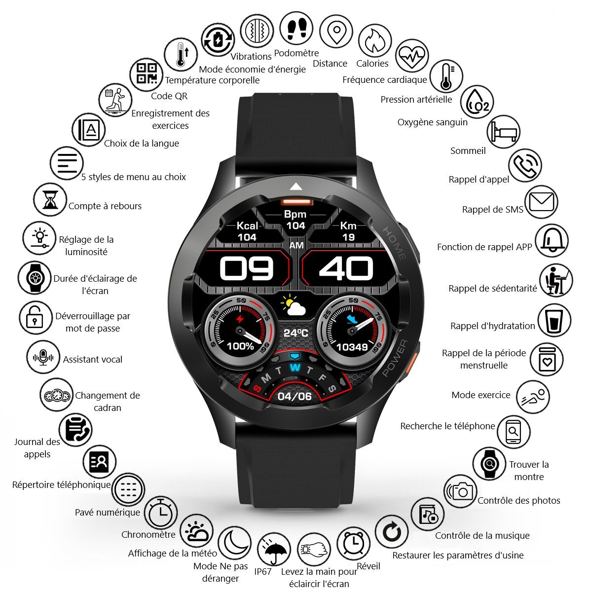 Platyne Multifunktionale Smartwatch
