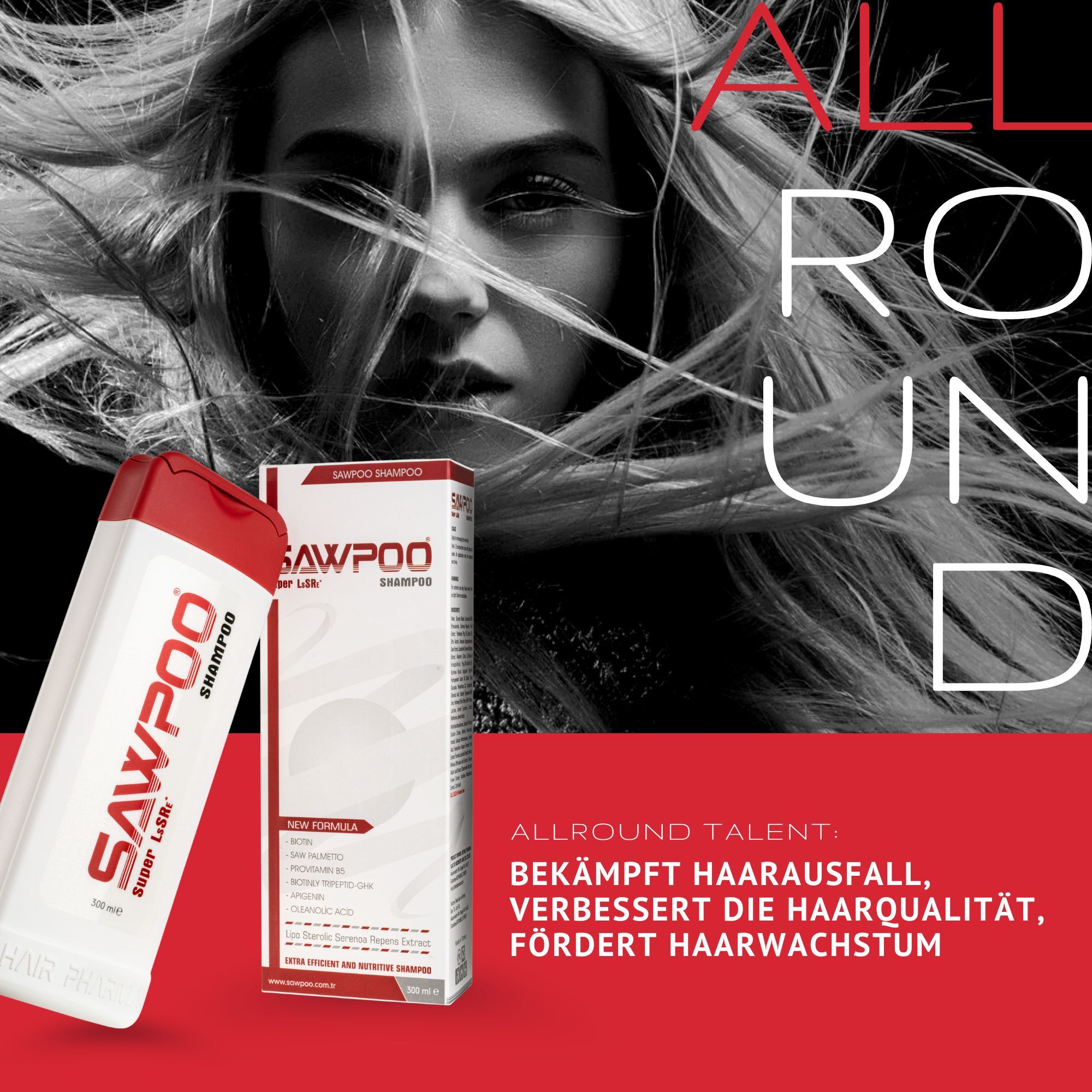 Sawpoo Shampoo mit Sägepalmextrakt gegen Haarausfall DHT Blocker