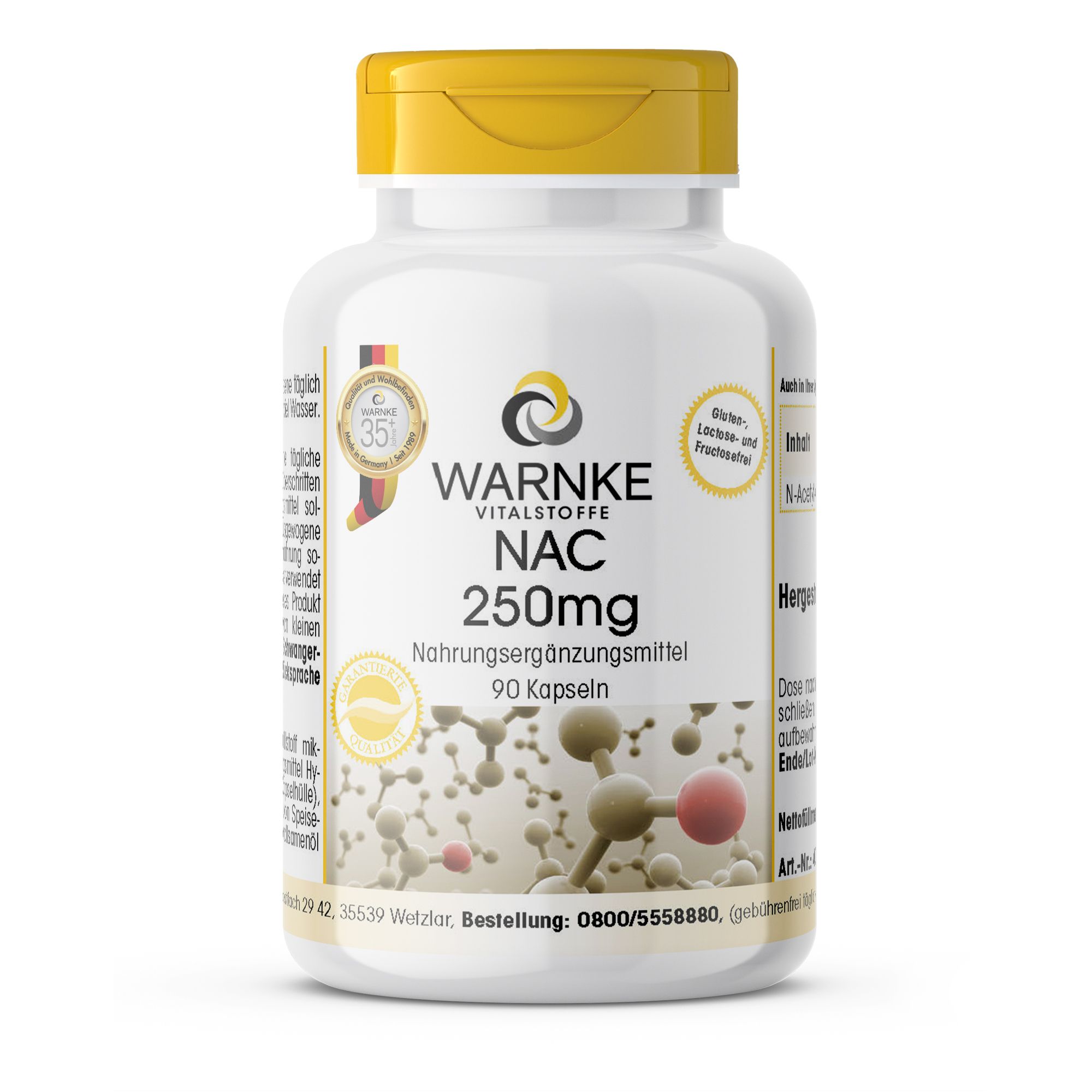NAC N-Acetyl-Cystein 250 mg Kapseln 90 St