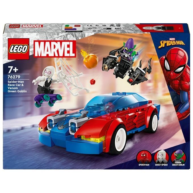 Lego Marvel - Auto Da Corsa Di Spider-Man E Venom Goblin - Immagine 4