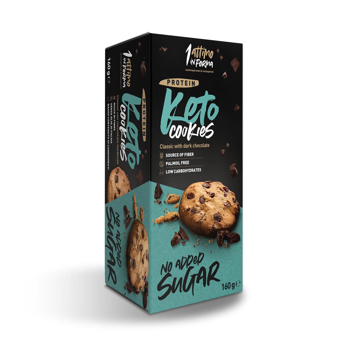 1attimoinforma Keto Cookies Classici Proteici al 14%; Con Scaglie di C