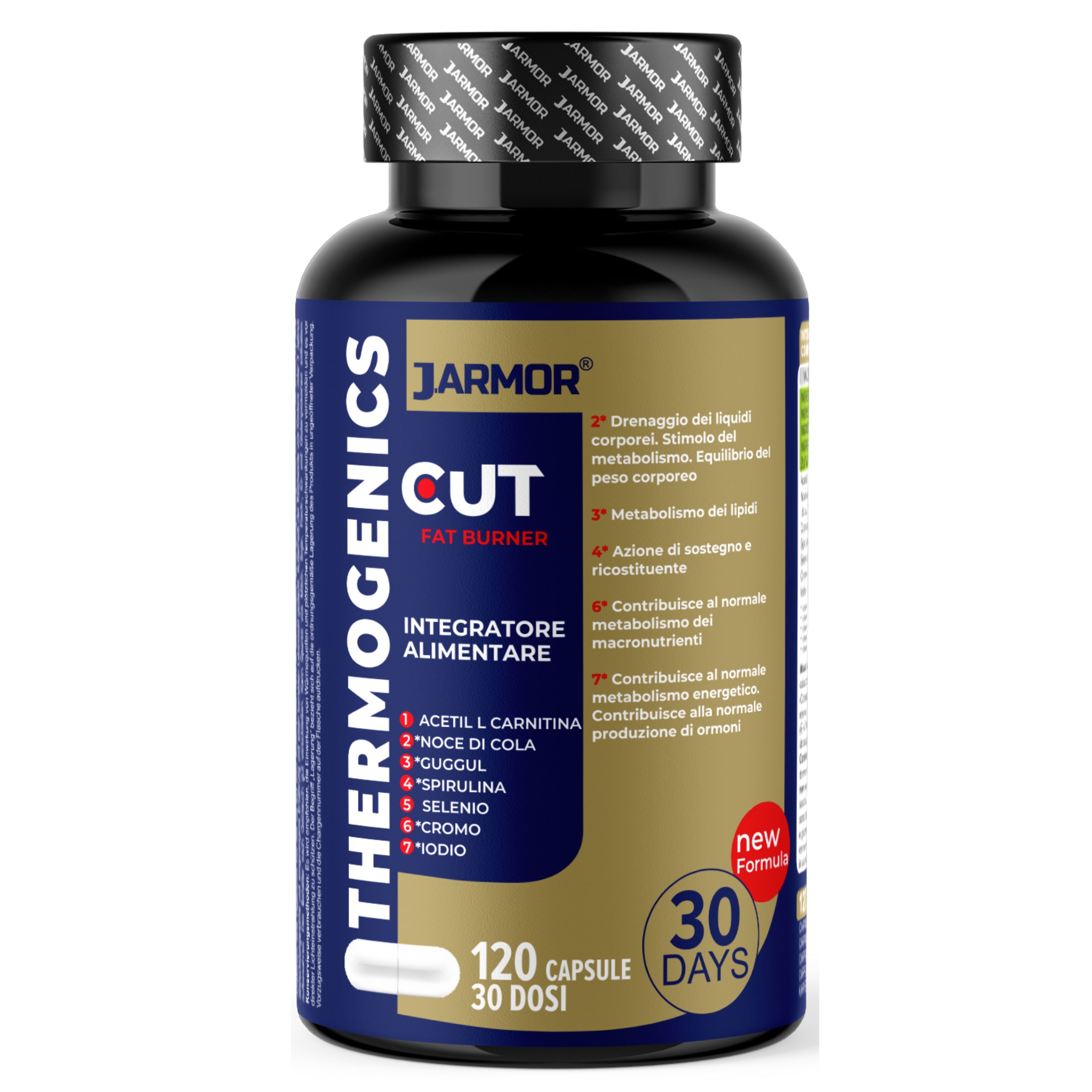 Abdomen Cut Brucia Grassi 120 Capsule - Metabolismo, Energia, Dimagrim