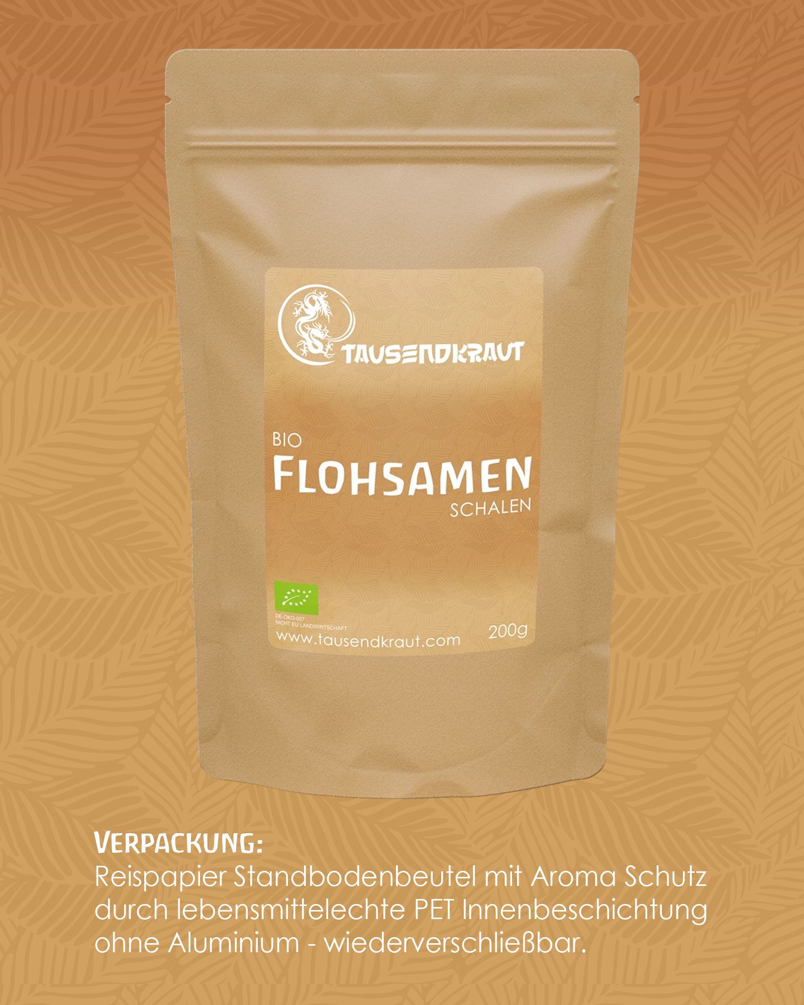 Tausendkraut Flohsamen Schalen BIO