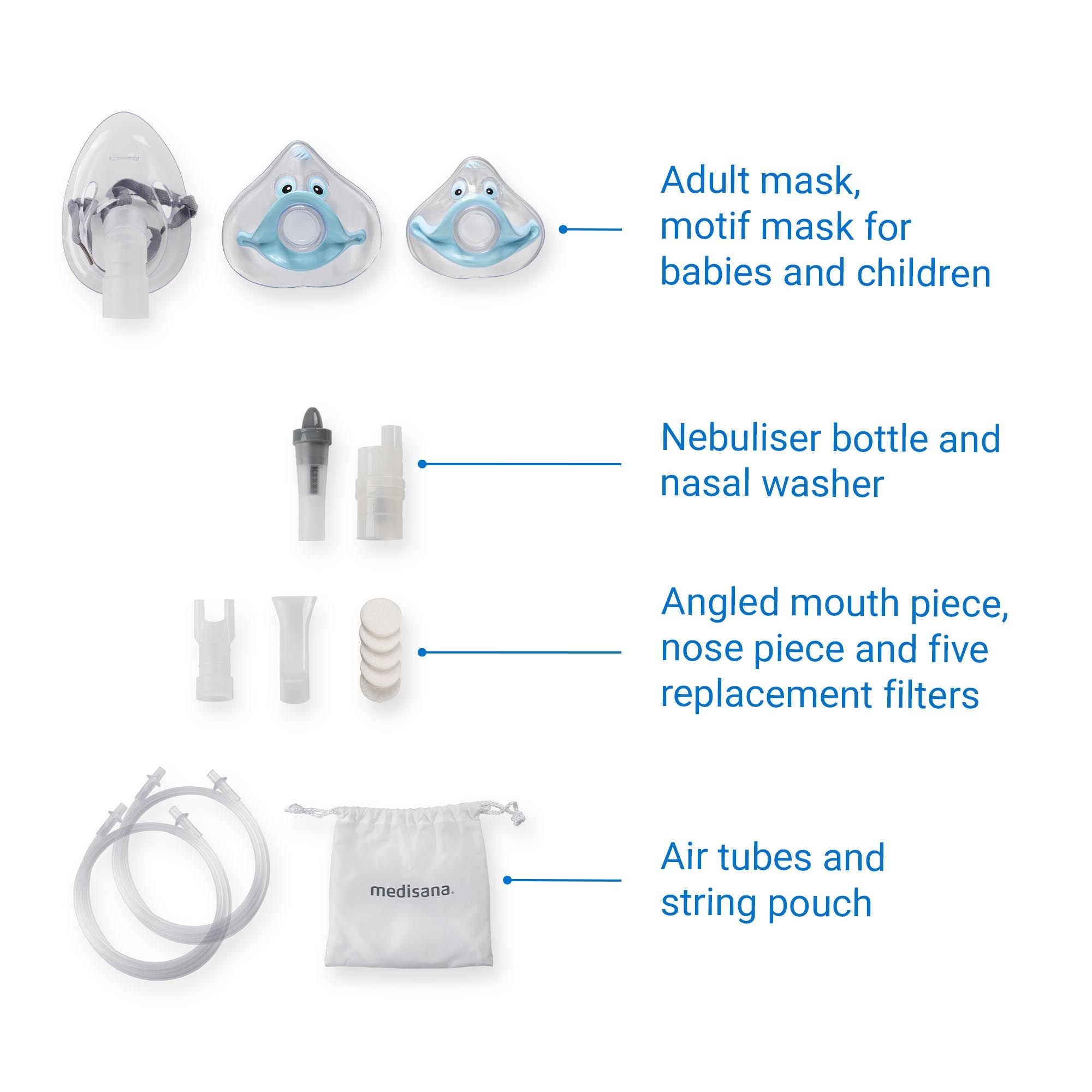 medisana IN 155 Kinder-Inhalator Vernebler für Asthma, Husten, Schnupfen