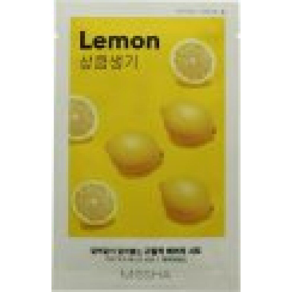 Verpackung mit gelbem Hintergrund und Zitronen. Aufschrift "Lemon".