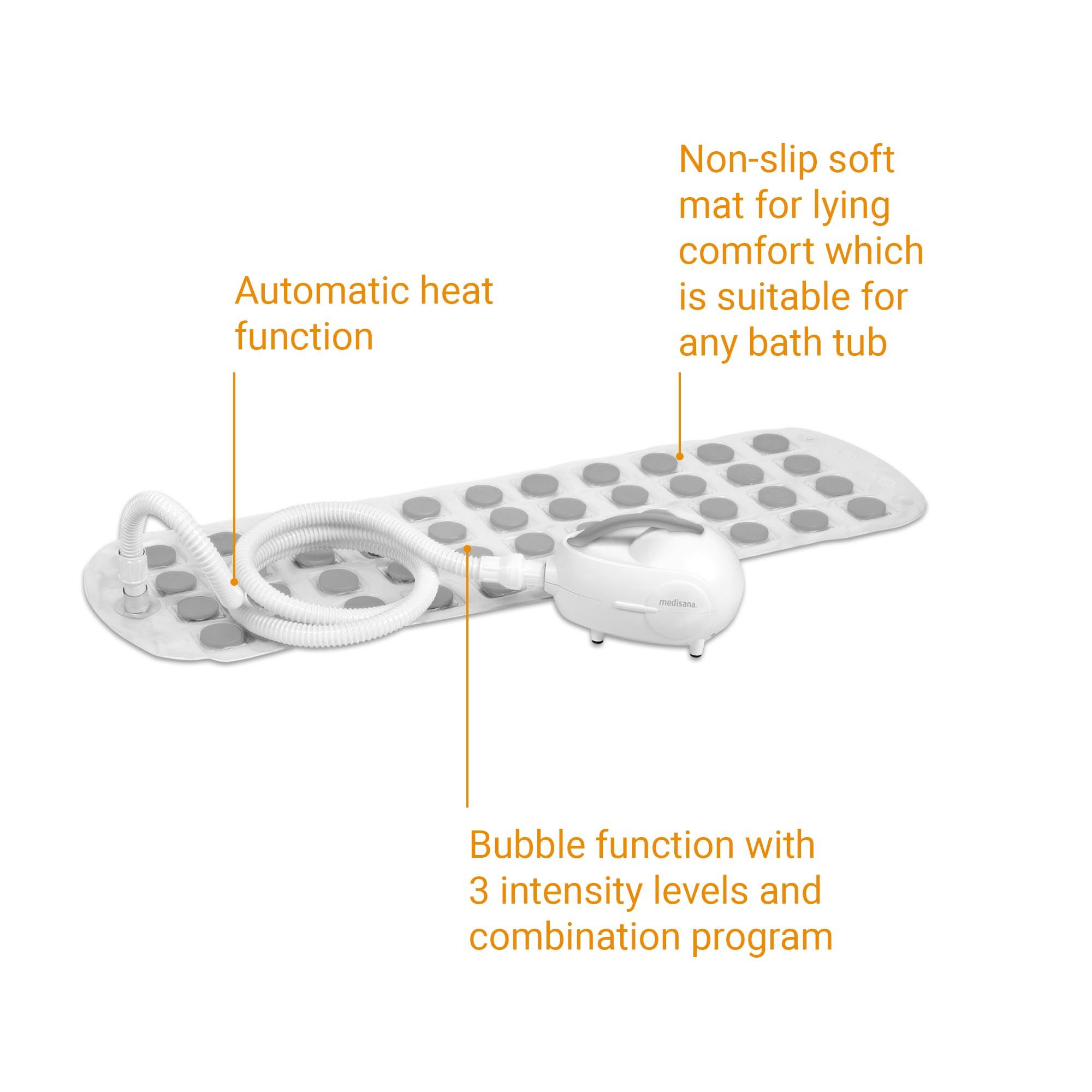 medisana MBH Luftsprudelmatte - Luftsprudelbad mit Aromaspender und Fernbedienung