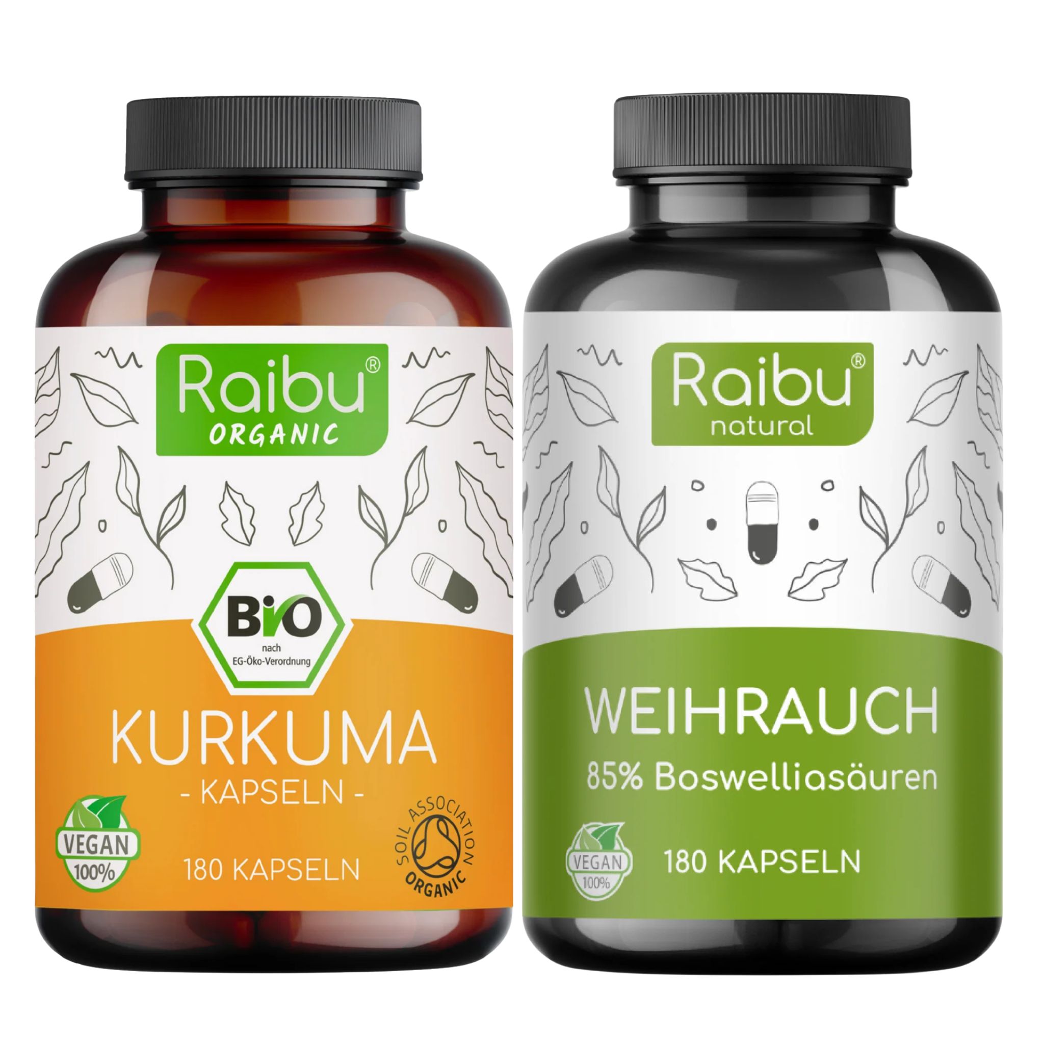RAIBU Gelenk & Entzündungs Duo - Weihrauch + Kurkuma BIO