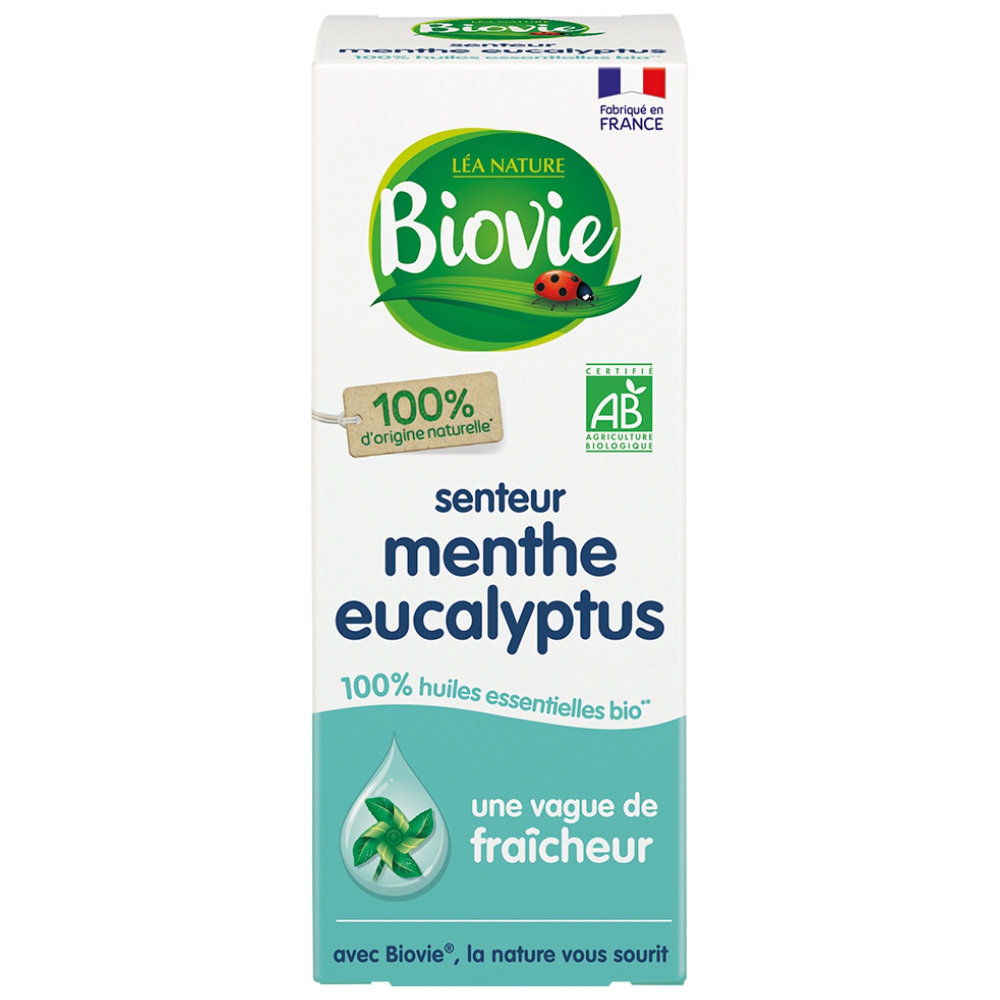 Biovie Ätherisches Öl Minze Eukalyptus Bio 9,5x4x4 cm
