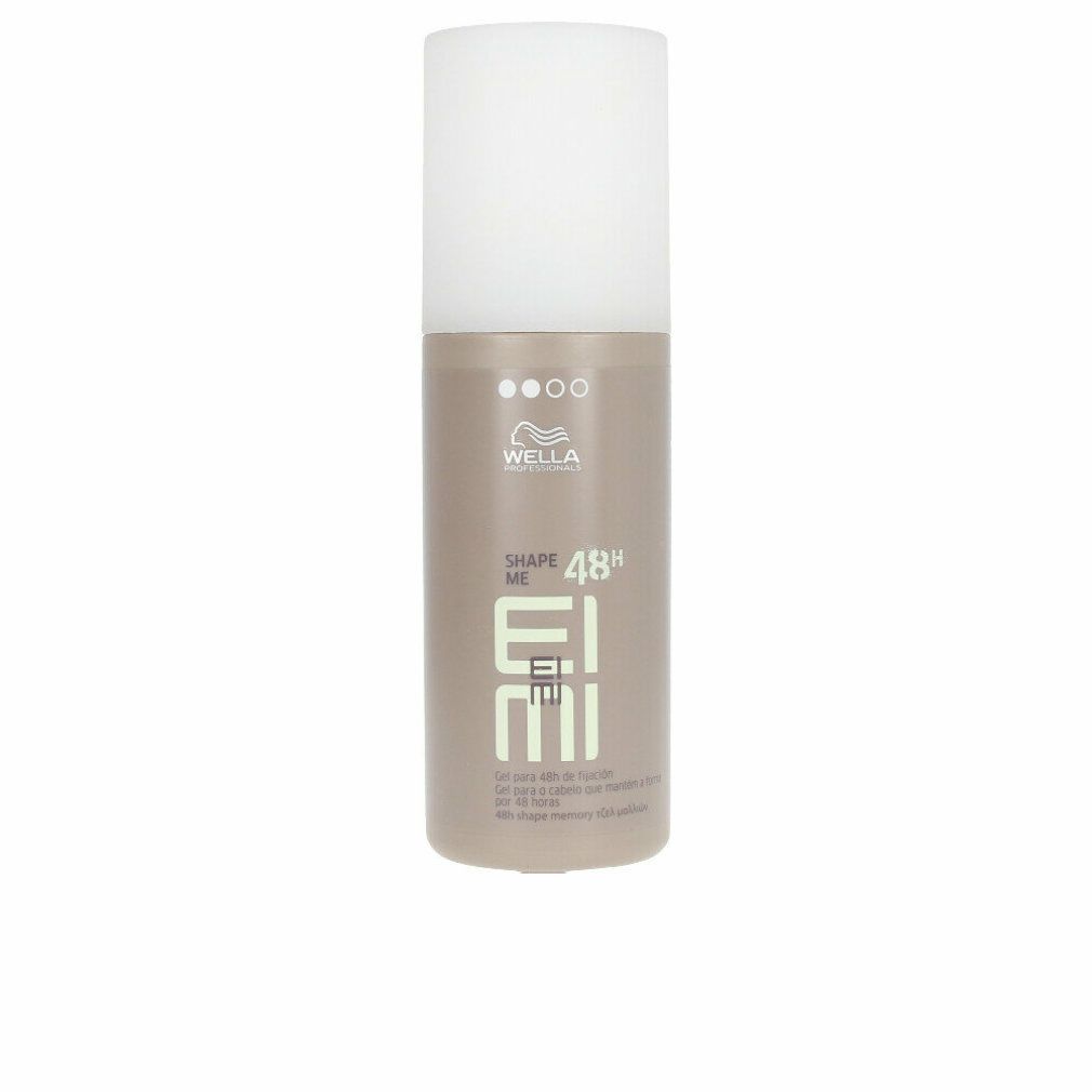 Braune Flasche mit weißem Deckel. Aufschrift: Wella Eimi Shape Me 48h.