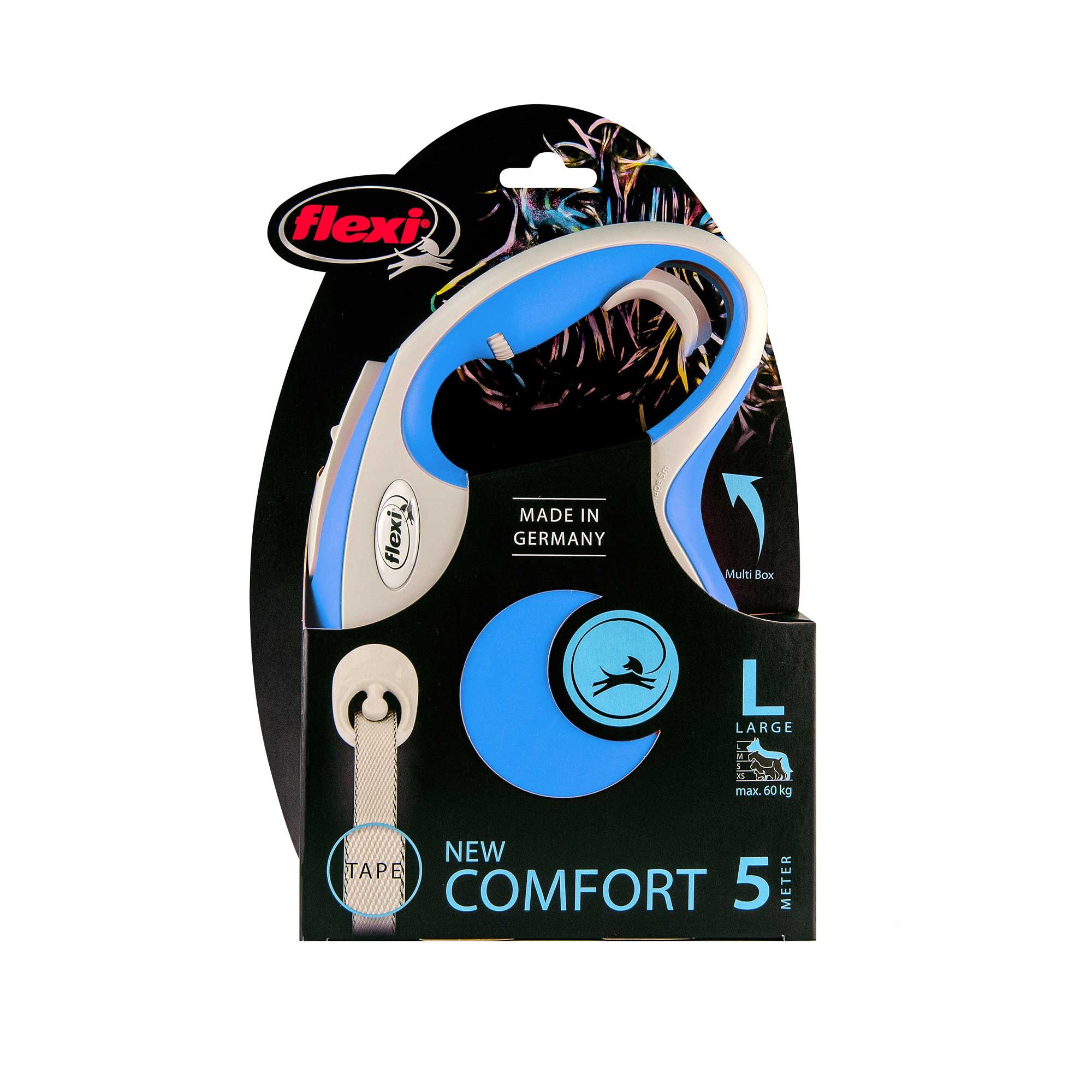 flexi® New Comfort - 5 Meter Gurt - für Hunde bis 60 kg - Flexileine - Hundeleine