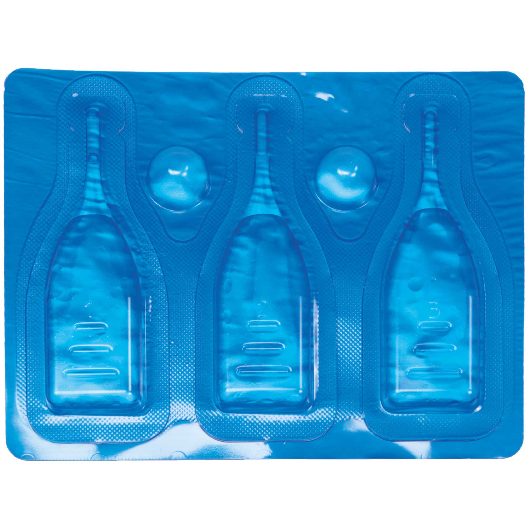 Drei blaue Spot-On-Dosen in einer transparenten Blisterpackung. Die Dosen sind tropfenförmig.