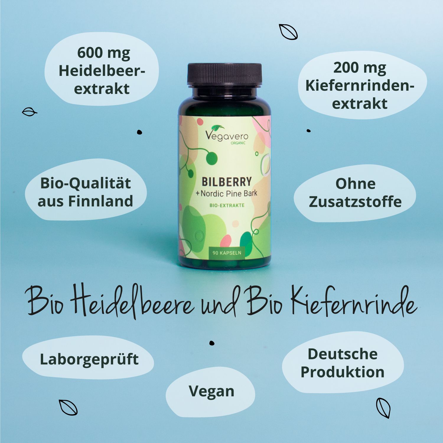 VEGAVERO Bilberry + Pine Bark BIO