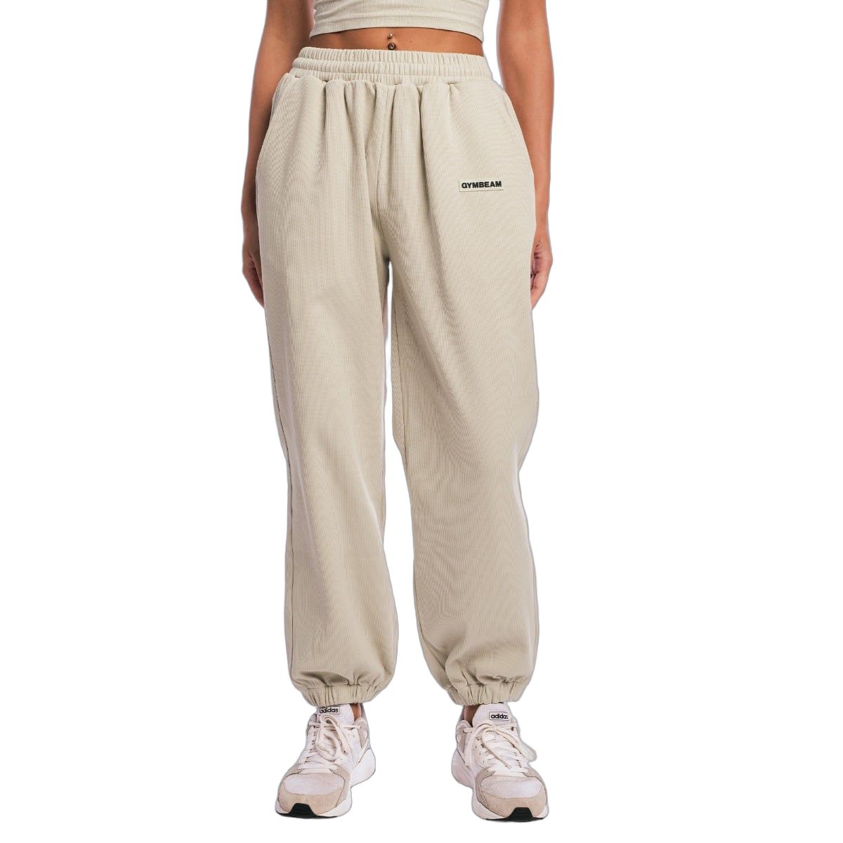 GymBeam Jogginghose Damen oversized mit hoher Taille Grey 1 St