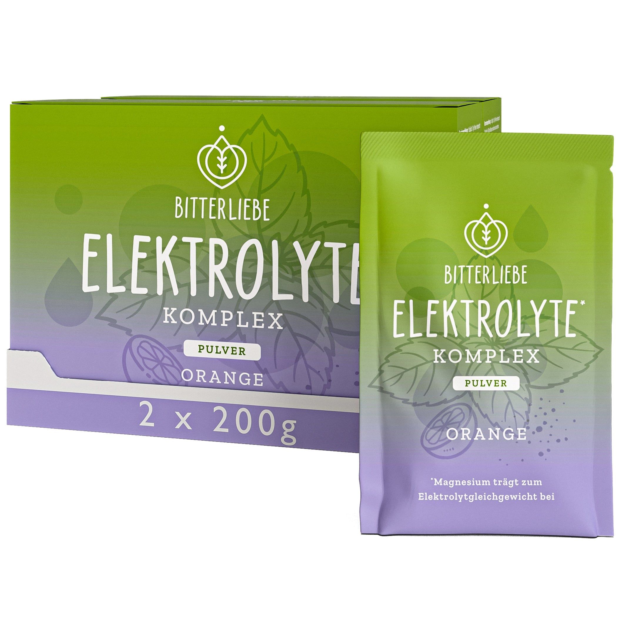 BitterLiebe Elektrolyte* Komplex Orange - Elektrolyt Pulver mit Magnesium & Kalium 400 g