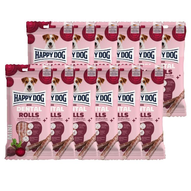 Happy Dog Dental Snacks - Rolls Mini Pack für Hunde 12 St
