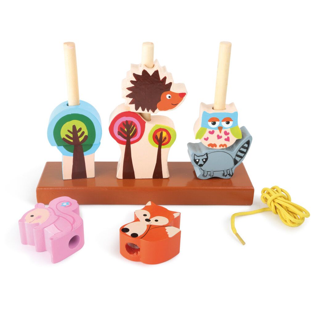 Steck- und fädelspiel Waldtiere