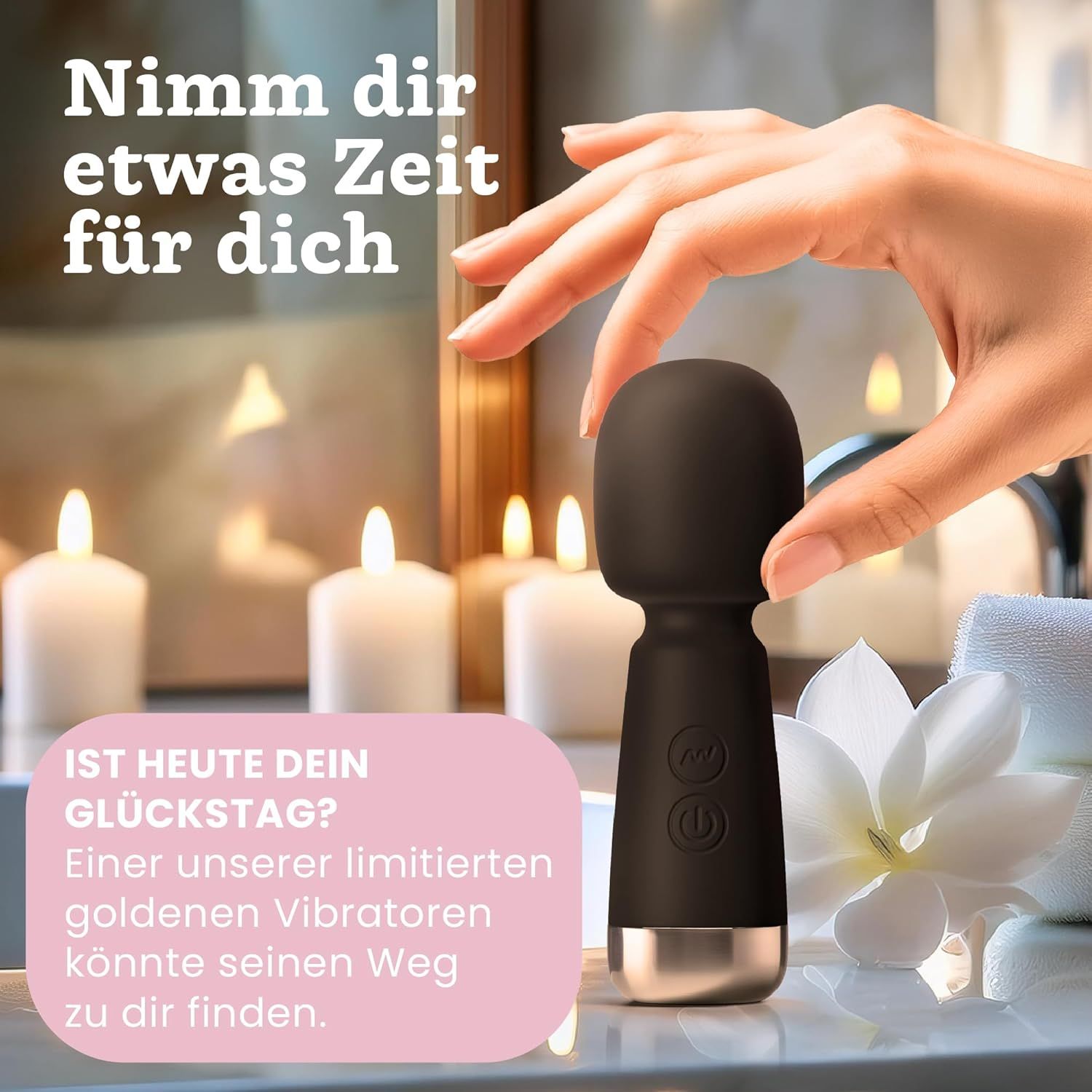 Oliver James Mini Vibrator Schwarz