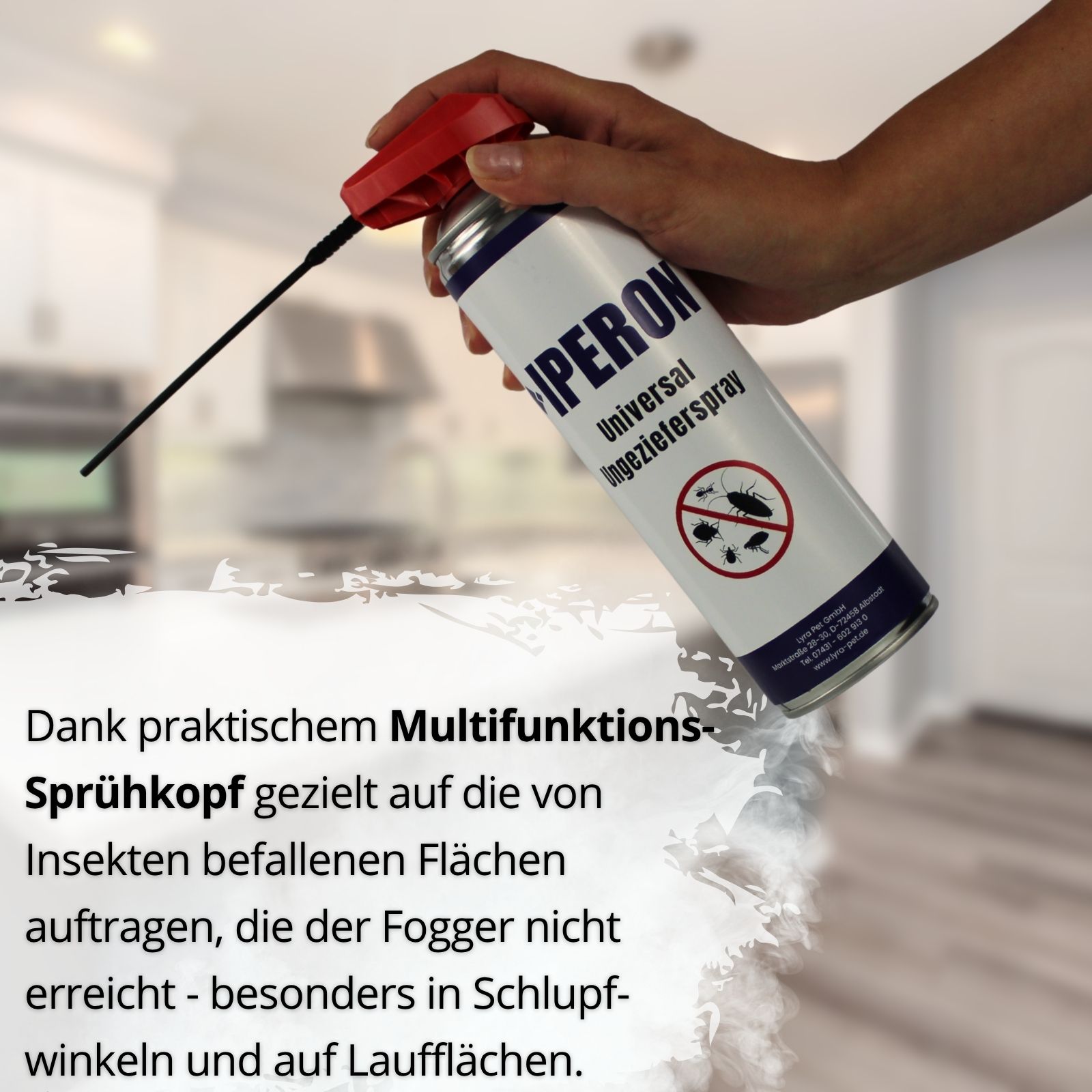 IPERON® Ungezieferschutz Duo - Ungeziefer-Vernebler Fogger & Ungezieferspray im Set