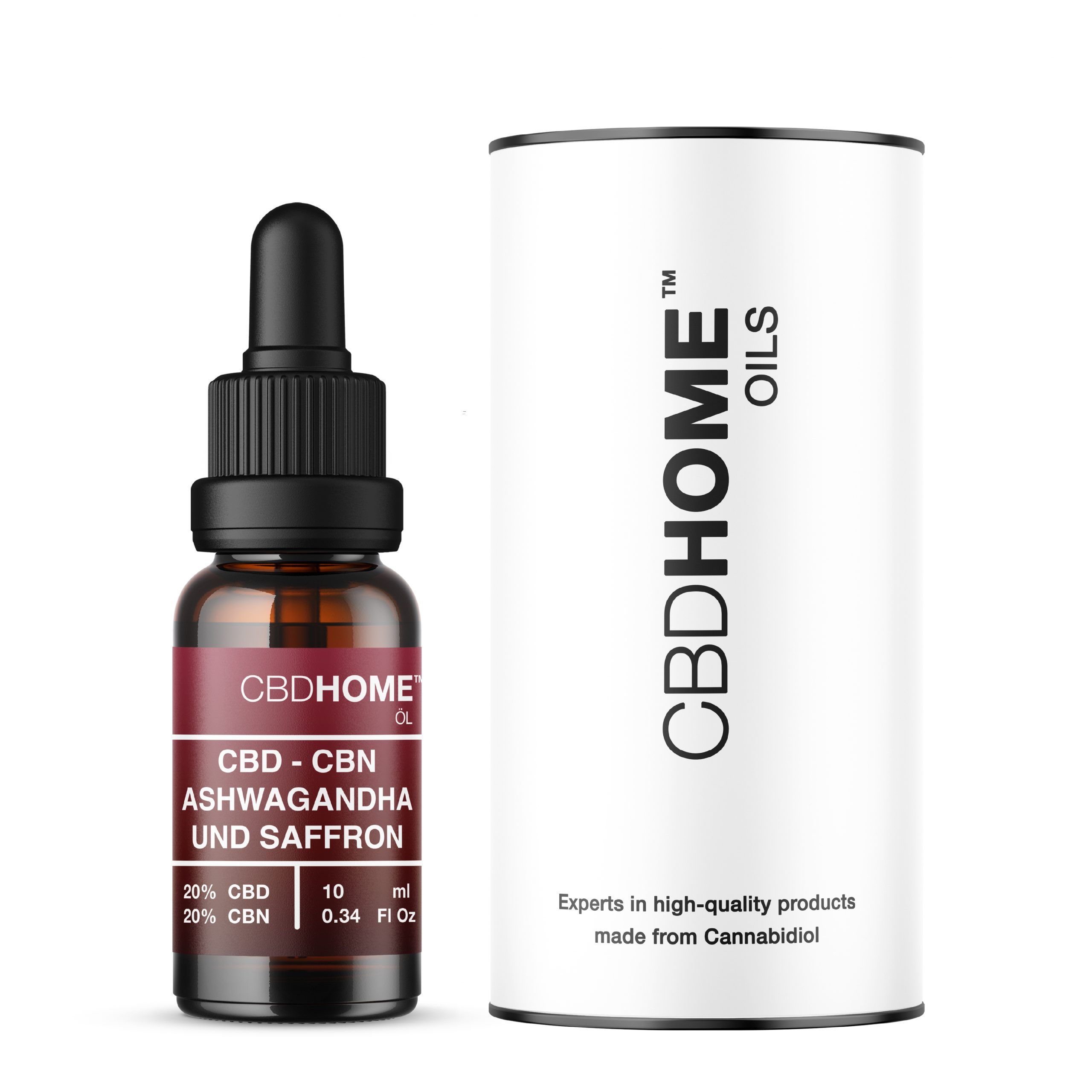 CBD Home – CBD-Öl mit Cbn, Ashwagandha und Safran 20 % & CBN 10 ml Öl