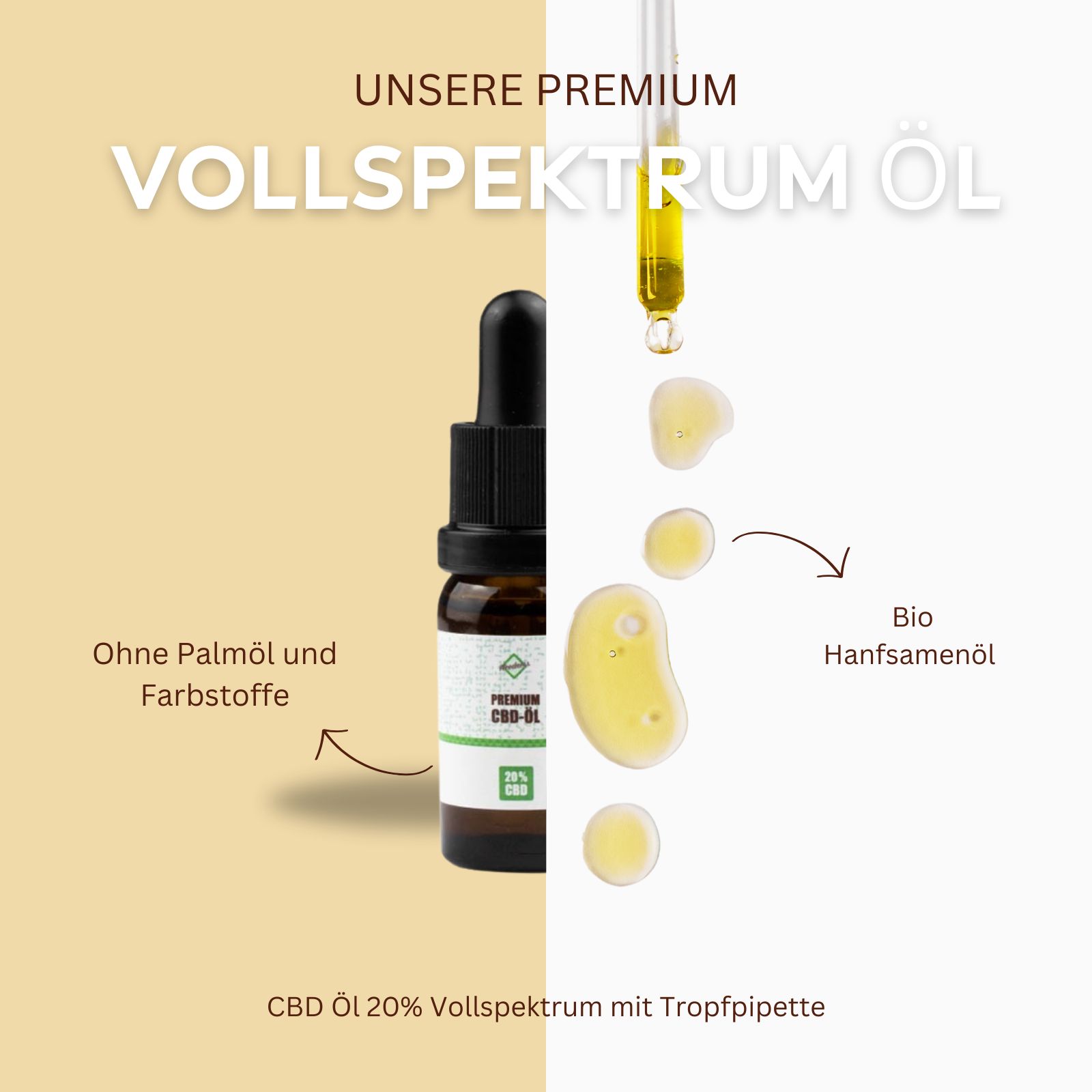 Weedness - CBD Öl 20 % Vollspektrum 10 ml Tropfen zum Einnehmen